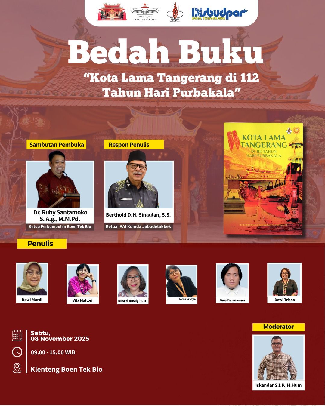 Bedah Buku Kota Lama Tangerang Dorong Penguatan Pelestarian Kawasan